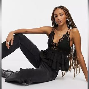 FREE PEOPLE: ADELLA CAMI TOP black size XS